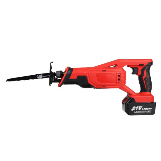 21V 1800mAH Cordless Reciprocating Saw 5000Rpm Branch Saw Electric Professional Recipro Saw W/ 8 Blades & 1/2 Battery For Makita