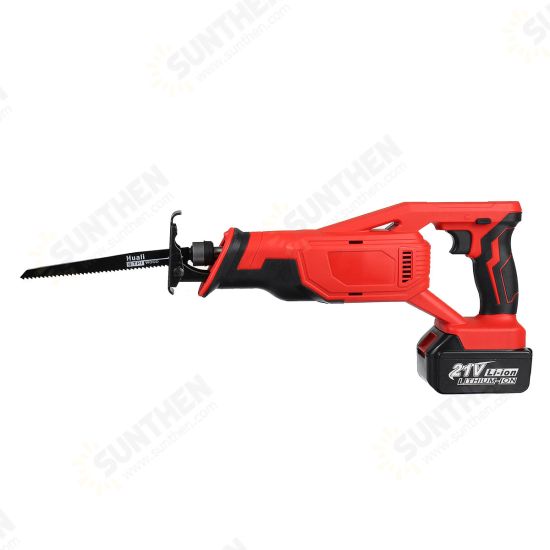 21V 1800mAH Cordless Reciprocating Saw 5000Rpm Branch Saw Electric Professional Recipro Saw W/ 8 Blades & 1/2 Battery For Makita