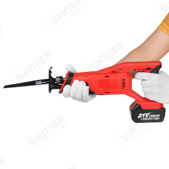 21V 1800mAH Cordless Reciprocating Saw 5000Rpm Branch Saw Electric Professional Recipro Saw W/ 8 Blades & 1/2 Battery For Makita