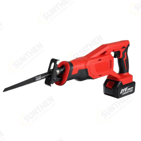 21V 1800mAH Cordless Reciprocating Saw 5000Rpm Branch Saw Electric Professional Recipro Saw W/ 8 Blades & 1/2 Battery For Makita