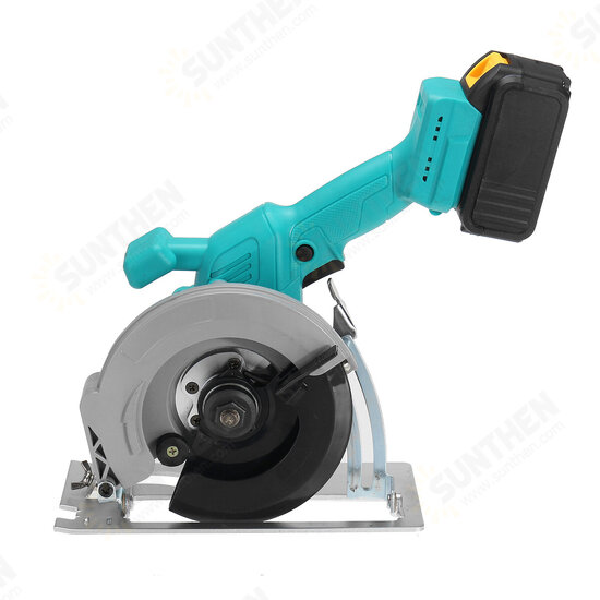 21V 6 Inch Cordless Electric Circular Saw 45° Curved Cutting Adjustable With 1/2 Batteries For Woodworking