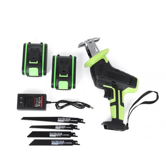 21V 88VF Electric Saw Cordless Charging Reciprocating Saw Kit LED Light 2 Battery Wood Cutter Set