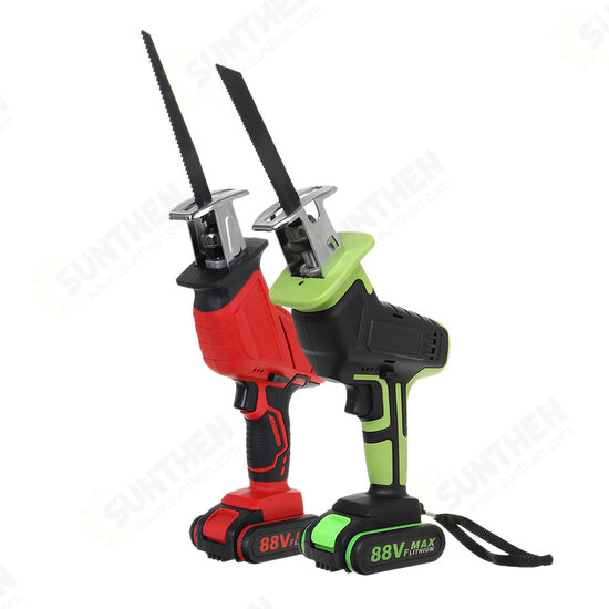 21V 88VF Electric Saw Cordless Charging Reciprocating Saw Kit LED Light 2 Battery Wood Cutter Set