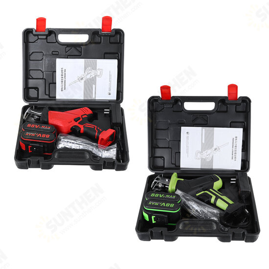 21V 88VF Electric Saw Cordless Charging Reciprocating Saw Kit LED Light 2 Battery Wood Cutter Set