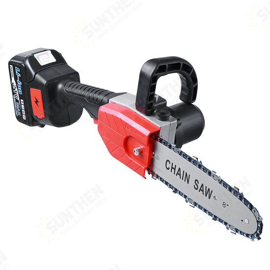 21V 8Inch Cordless Electric Chain Saw Brushless Garden Woodworking Cutting Tool Kit With 2pcs Battery