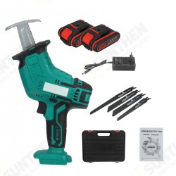 21V Cordless Electric Reciprocating Saw with 4 Blades Wood Metal Cutting Recip Prunning Saw W/2pcs Battery EU/US Plug Fit Makita 21V Cordless Electric Reciprocating Saw with 4 Blades Wood Metal Cutting Recip Prunning Saw W/2pcs Battery EU/US Plug Fit Makita