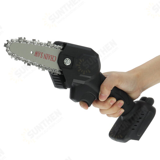 21V Cordless Mini Electric Chain Saw Rechargeable Wood Cutter Chainsaw Woodworking Tool Without Battery