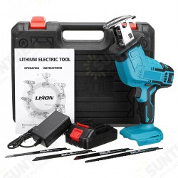 21V Cordless Reciprocating Saw Electric Sabre Saw Woodworking Wood Metal Cutting With 1 Battery 21V Cordless Reciprocating Saw Electric Sabre Saw Woodworking Wood Metal Cutting With 1 Battery