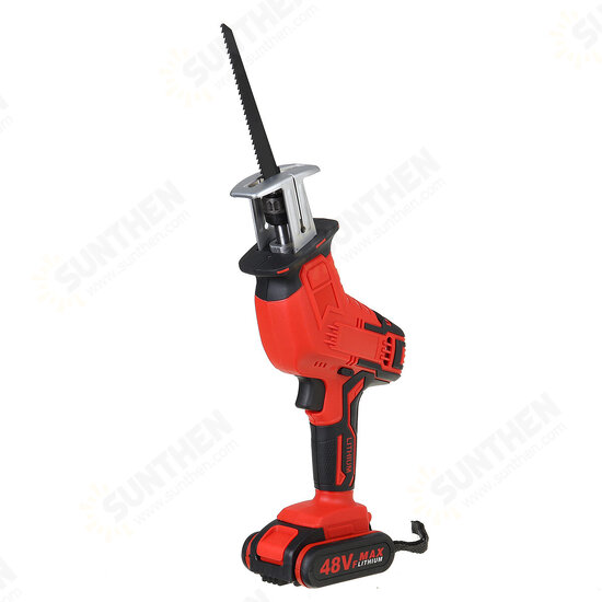 21V Cordless Reciprocating Saw Electric Saw W/ 4 Saw Blades Metal Cutting Woodworking W/ 1/2 Lithium Battery