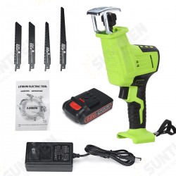 21V Electric Reciprocating Saw Wood Metal Plastic Sawing Tool W/ 1pc Battery & 4pcs Reciprocating Blade 21V Electric Reciprocating Saw Wood Metal Plastic Sawing Tool W/ 1pc Battery & 4pcs Reciprocating Blade