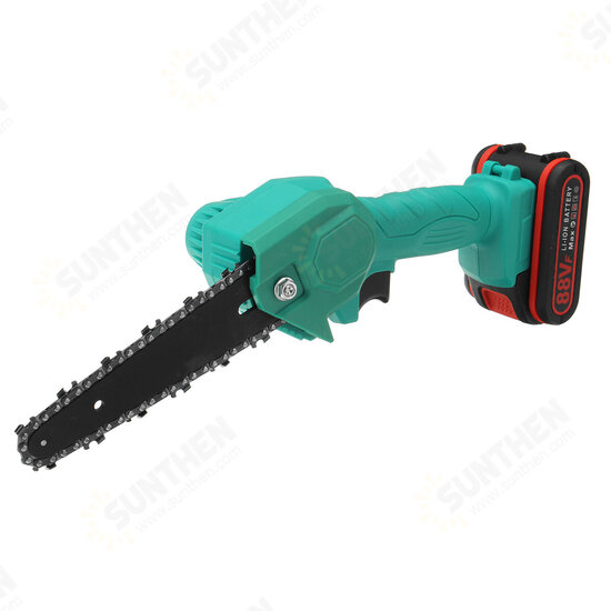 21V Portable Electric Pruning Saw Rechargeable Woodworking Electric Chain Saw W/ 1/2pcs Battery