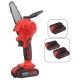 21V Rechargeable Electric Chain Saw Portable Woodworking Saw Cordless Wood Cutter W/ 1pc/2pcs Battery