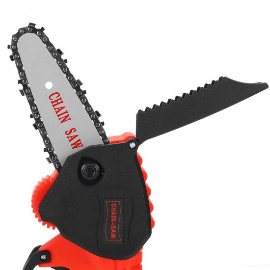 24V 4 Inch One-Hand Electric Chain Saw Woodworking Chainsaw 550W Cordless Wood Saws Cutter W/ 1 or 2 Battery