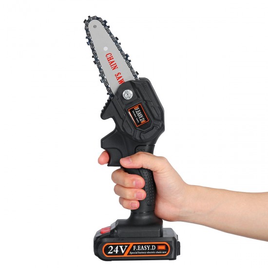 24V 550W Rechargeable Mini Electric Chainsaw Handheld Wood Pruning Saw