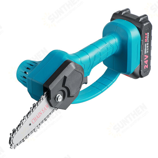 24V Electric Chain Saw 4 Inch Mini Chainsaw Woodworking Pruning Garden Power Tool W/ 1 or 2 Battery For Makita