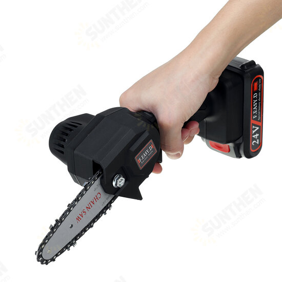 24V Rechargeable Cordless Electric Saw Portable Woodworking Cutting Tool W/ Battery