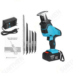 26V/88V 6000mAh/13000mAh Cordless Reciprocating Saw Electric Lithium Sabre Saw with 5 Saw Blades 26V/88V 6000mAh/13000mAh Cordless Reciprocating Saw Electric Lithium Sabre Saw with 5 Saw Blades