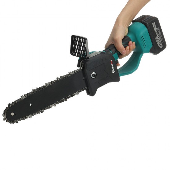 288VF 1500W 10In Electric Rechargeable Chain Saw Multifunctional Logging Saw Wireless Pruning Saw One-Hand Saw Suitable for 18V/21V Lithium Battery