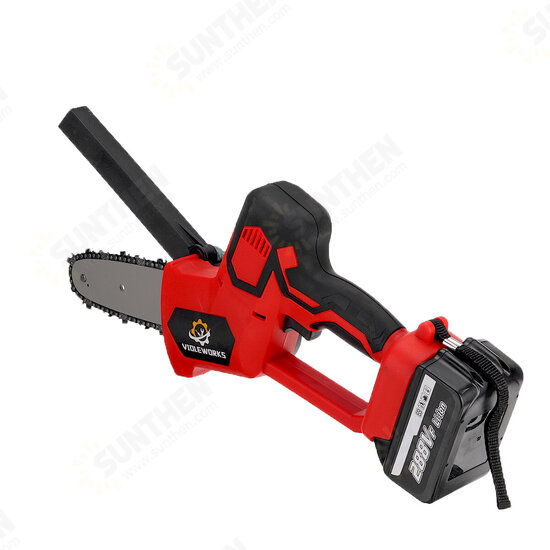 288VF 8Inch Cordless Electric Chainsaws One-Hand Saw Chain Saw Woodworking Tool W/ 1/2pcs Battery