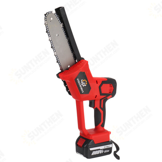 288VF 8Inch Cordless Electric Chainsaws One-Hand Saw Chain Saw Woodworking Tool W/ 1/2pcs Battery