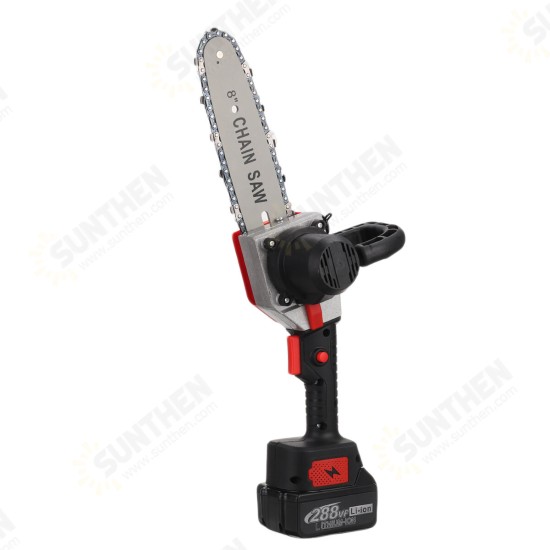 288VF 8Inch Electric Chain Saw Cordless One-Hand Chainsaw Woodworking Tool W/ 1/2/None Battery