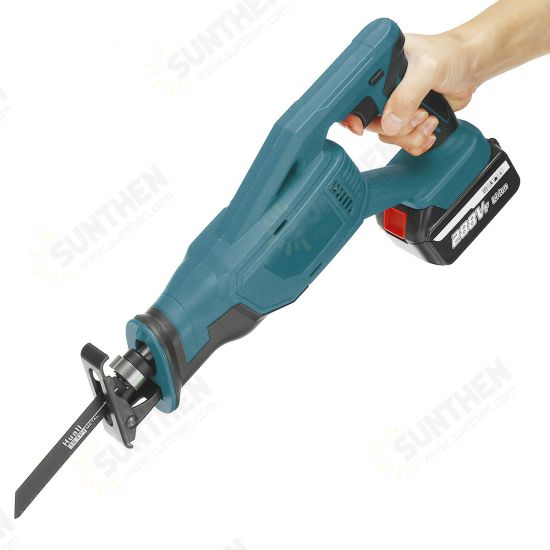 288VF Cordless Reciprocating Saw Rechargeable Electric Recip Sabre Saw W/ 4pcs Blade & 2pcs Battery Wood Metal Plastic Sawing Tool 288VF Cordless Reciprocating Saw Rechargeable Electric Recip Sabre Saw W/ 4pcs Blade & 2pcs Battery Wood Metal Plastic Sawing Tool