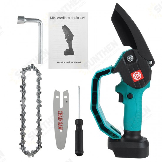 3000W 4 Inch Electric Chain Saw Portable One Hand Saw Carpentry Mini-chainsaw Garden Tool For Makita Battery