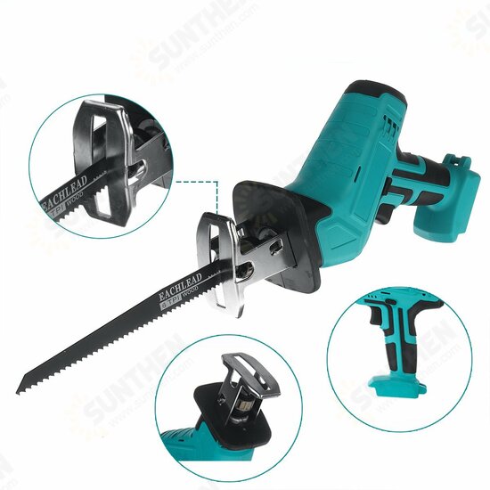 36V Cordless Reciprocating Saw Chainsaw W/ 4 Saw Blades Metal Cutting Woodworking