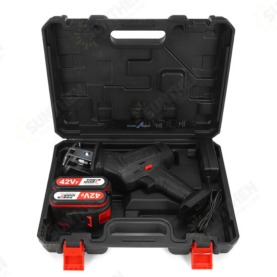 36VF/42VF Cordless Reciprocating Saw Mini Electric Saws Set W/ 2pcs LI-ION Rechargeable Battery 36VF/42VF Cordless Reciprocating Saw Mini Electric Saws Set W/ 2pcs LI-ION Rechargeable Battery