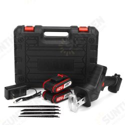36VF/42VF Cordless Reciprocating Saw Mini Electric Saws Set W/ 2pcs LI-ION Rechargeable Battery 36VF/42VF Cordless Reciprocating Saw Mini Electric Saws Set W/ 2pcs LI-ION Rechargeable Battery