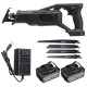 388VF Cordless Mini Reciprocating Saw Rechargeable Electric Saw W/ 4 Blades & None/1/2 Battery Replacement For Makita 18-21V Battery 388VF Cordless Mini Reciprocating Saw Rechargeable Electric Saw W/ 4 Blades & None/1/2 Battery Replacement For Makita 18-21V Battery