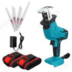 398VF Reciprocating Saw Variable Speed Cordless Electric Saw w/ 2 Batteries & 4 Blades Wood Metal Plastic Sawing Cutting Tool 398VF Reciprocating Saw Variable Speed Cordless Electric Saw w/ 2 Batteries & 4 Blades Wood Metal Plastic Sawing Cutting Tool