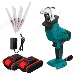 398VF Reciprocating Saw Variable Speed Cordless Electric Saw w/ 2 Batteries & 4 Blades Wood Metal Plastic Sawing Cutting Tool 398VF Reciprocating Saw Variable Speed Cordless Electric Saw w/ 2 Batteries & 4 Blades Wood Metal Plastic Sawing Cutting Tool