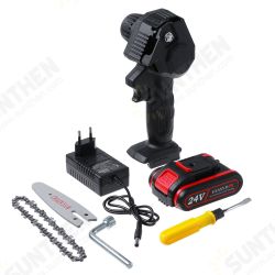 4inch 24V Rechargeable Cordless Electric Saw Mini Handheld Chainsaw Wood Cutter Tool W/ None/1pc/2pcs Battery 4inch 24V Rechargeable Cordless Electric Saw Mini Handheld Chainsaw Wood Cutter Tool W/ None/1pc/2pcs Battery