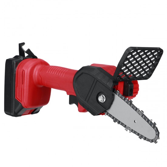 4 Inch 600W 88VF Cordless Electric Chain Saw One-Hand Cutter Woodworking ChainSaw W/ 1/2 Battery
