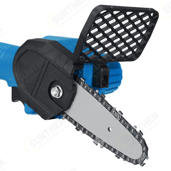 4 Inch 600W 88VF Cordless Electric Chain Saw One-Hand Cutter Woodworking ChainSaw W/ 1/2 Battery