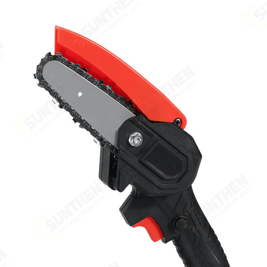 4 Inch Mini Cordless Electric Chain Saw One-Hand Saw Woodworking Wood Cutter W/ 1/2 Battery