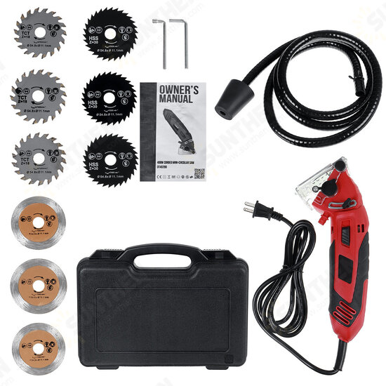 400W 110V/220V Electric Mini Handheld Circular Saw Disc Cutting Tool Wood PVC Tube