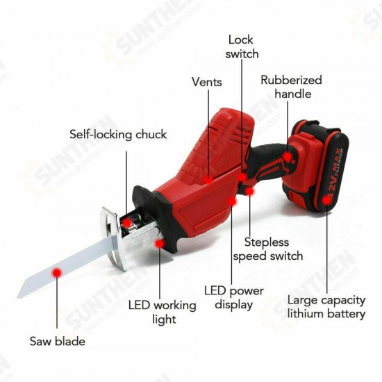 42V Electric Saws Outdoor Saber Saw Cordless Portable Power Tools