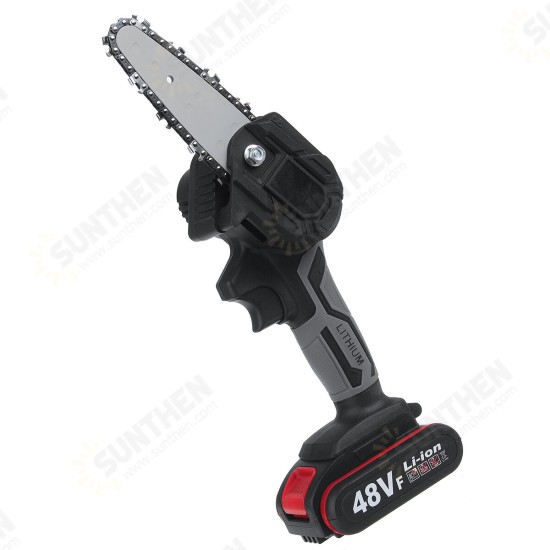 48VF Cordless Electric Chain Saw Wood Cutter Mini One-Hand Saw Woodworking with Battery