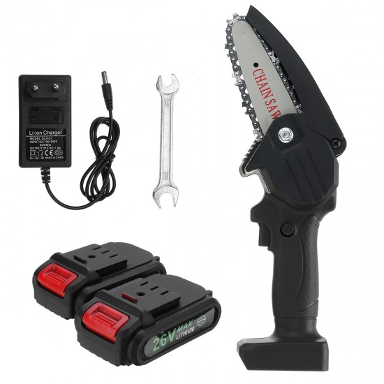 4Inch Rechargeable Portable Chain Saw Woodworking Electric Saws W/ 1 or 2pcs Battery