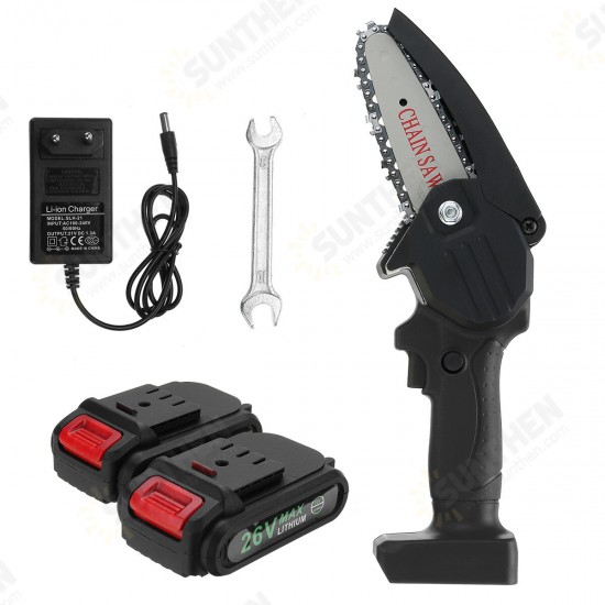 4Inch Rechargeable Portable Chain Saw Woodworking Electric Saws W/ 1 or 2pcs Battery