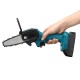 550W 21V 4inch Mini Cordless One-Hand Electric Chain Saw Woodworking Wood Cutter W/ 2pcs Battery