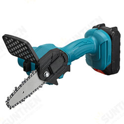 550W 48VF 4inch Mini Cordless One-Hand Electric Chain Saw Woodworking Wood Cutter W/ 2pcs Battery