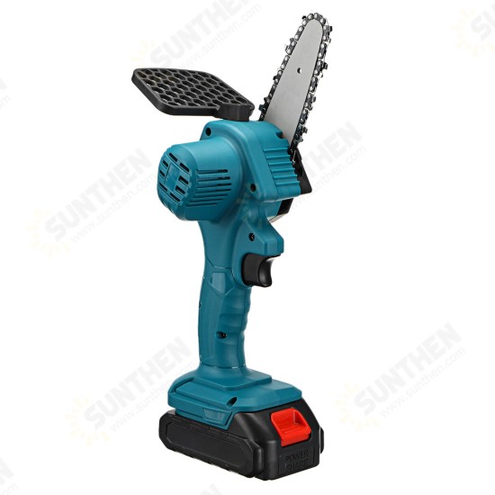 550W 48VF 4inch Mini Cordless One-Hand Electric Chain Saw Woodworking Wood Cutter W/ 2pcs Battery