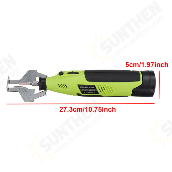 55W 20000rpm Power Grinder Chain Saw Sharpener Handheld Electric Chain Machine W/ 1 or 2pcs Battery