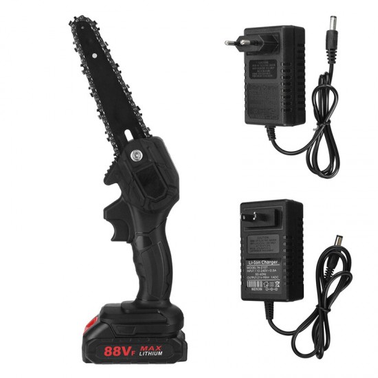 6 Inch 1200W Electric Chain Saw Pruning ChainSaw Cordless Garden Tree Logging Trimming Saw Woodworking Cutter Tool Kits