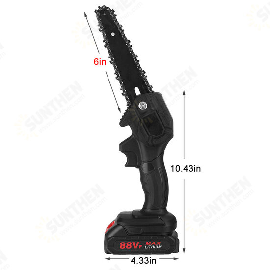 6 Inch 1200W Electric Chain Saw Pruning ChainSaw Cordless Garden Tree Logging Trimming Saw Woodworking Cutter Tool Kits