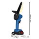 6 Inch Electric Chain Saw Portable Woodworking Tool Wood Cutter Chainsaw W/ 1/2pcs Battery 6 Inch Electric Chain Saw Portable Woodworking Tool Wood Cutter Chainsaw W/ 1/2pcs Battery