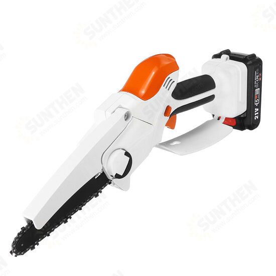 6 Inch Portable Electric Chain Saw Mini Cordless Rechargeable Woodworking Wood Cutting Tool W/ 1/2 Battery For Makita